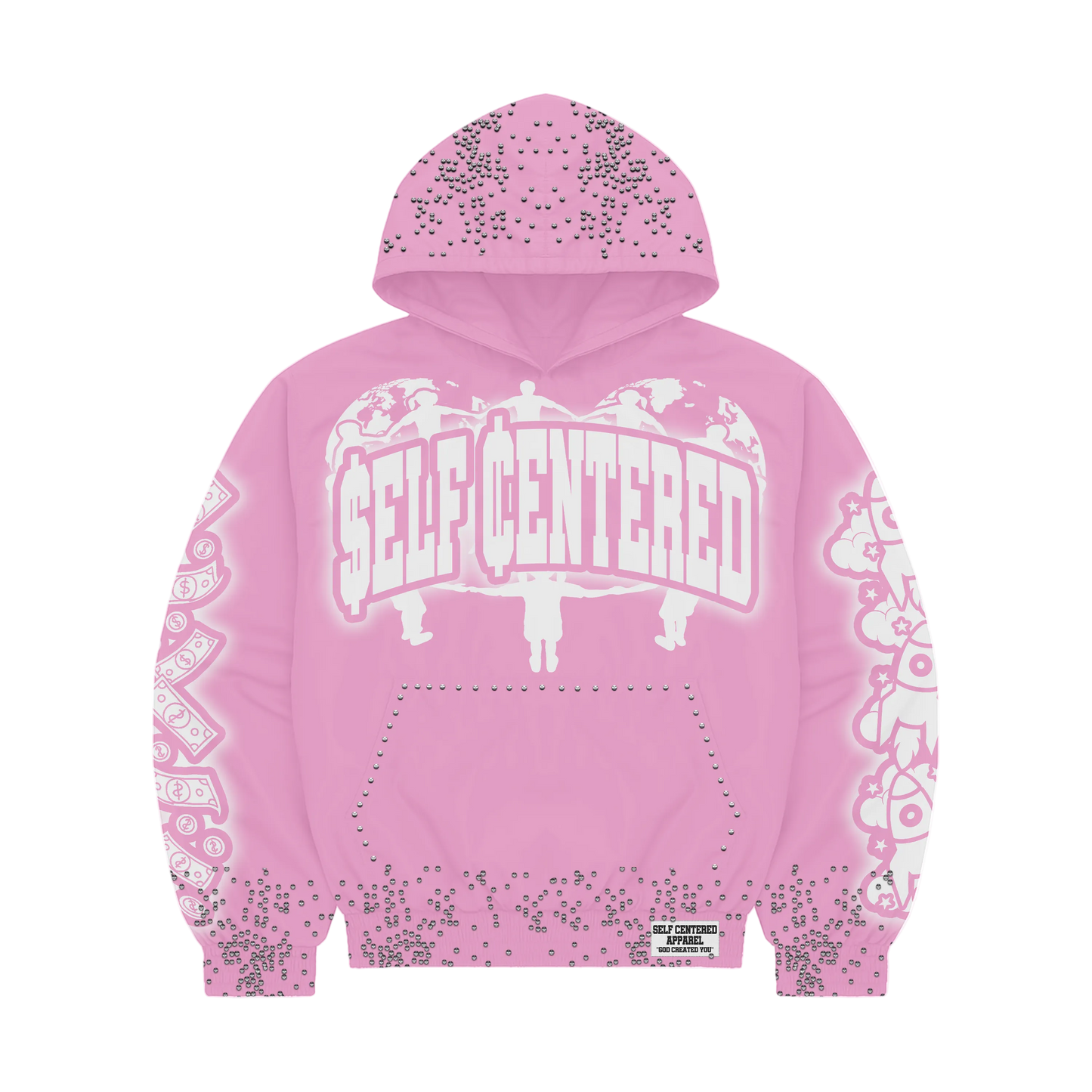 Pink Reflective Self Centered Hoodie